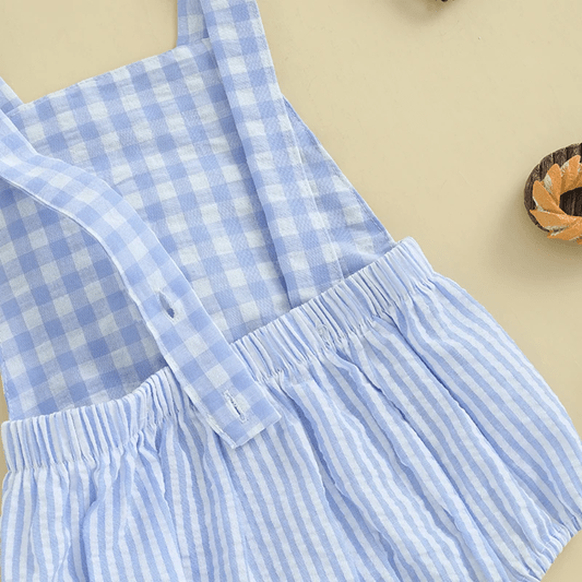 One Year Seersucker Romper - Plum Sugar Shoppe