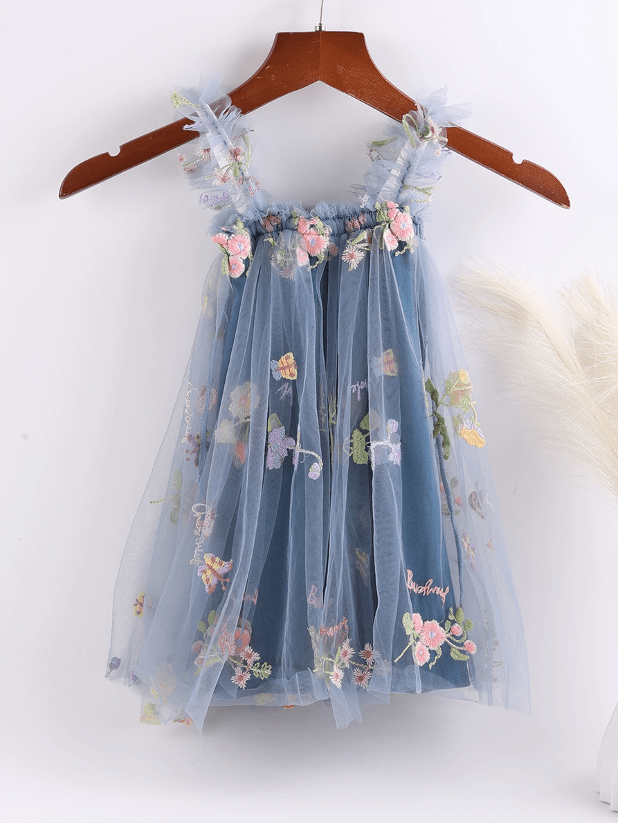 Pauline Embroidered Party Dress 3T / Purple Pauline Embroidered Party Dress 3T / Purple