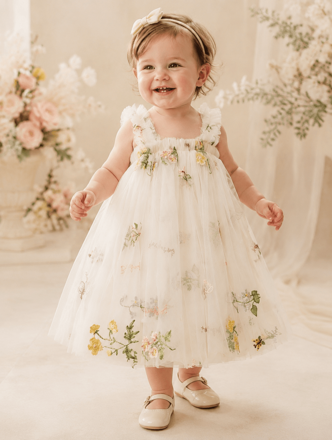 Pauline Embroidered Party Dress - Plum Sugar Shoppe