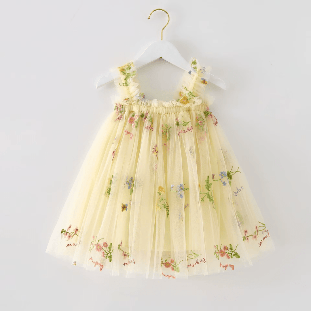 Pauline Embroidered Party Dress - Plum Sugar Shoppe
