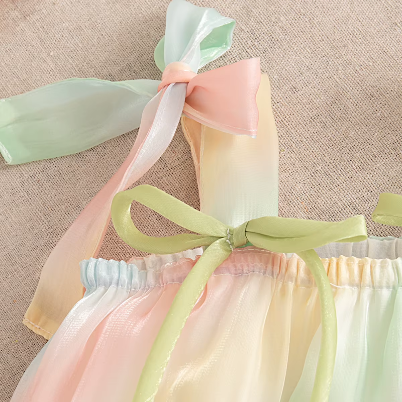 Vestido de flores bordado en verde Savanah