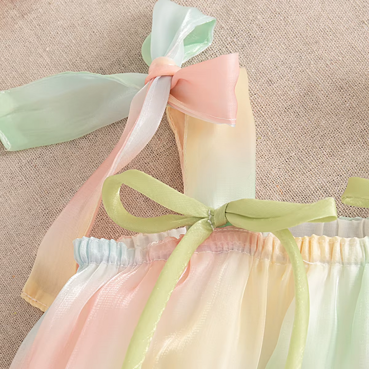 Vestido de flores bordado en verde Savanah