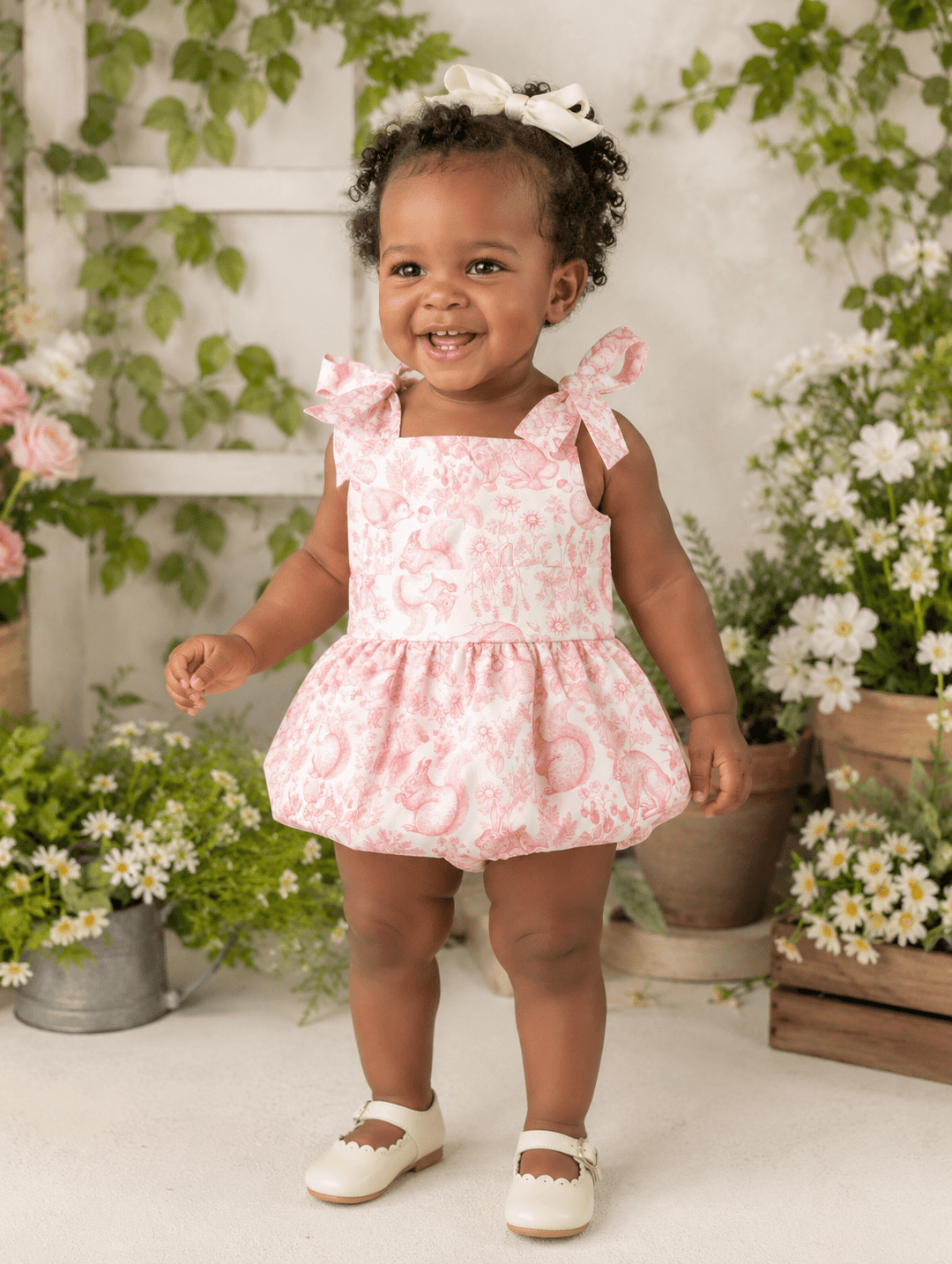 Sadie Pink Cotton Baby Dress - Plum Sugar Shoppe