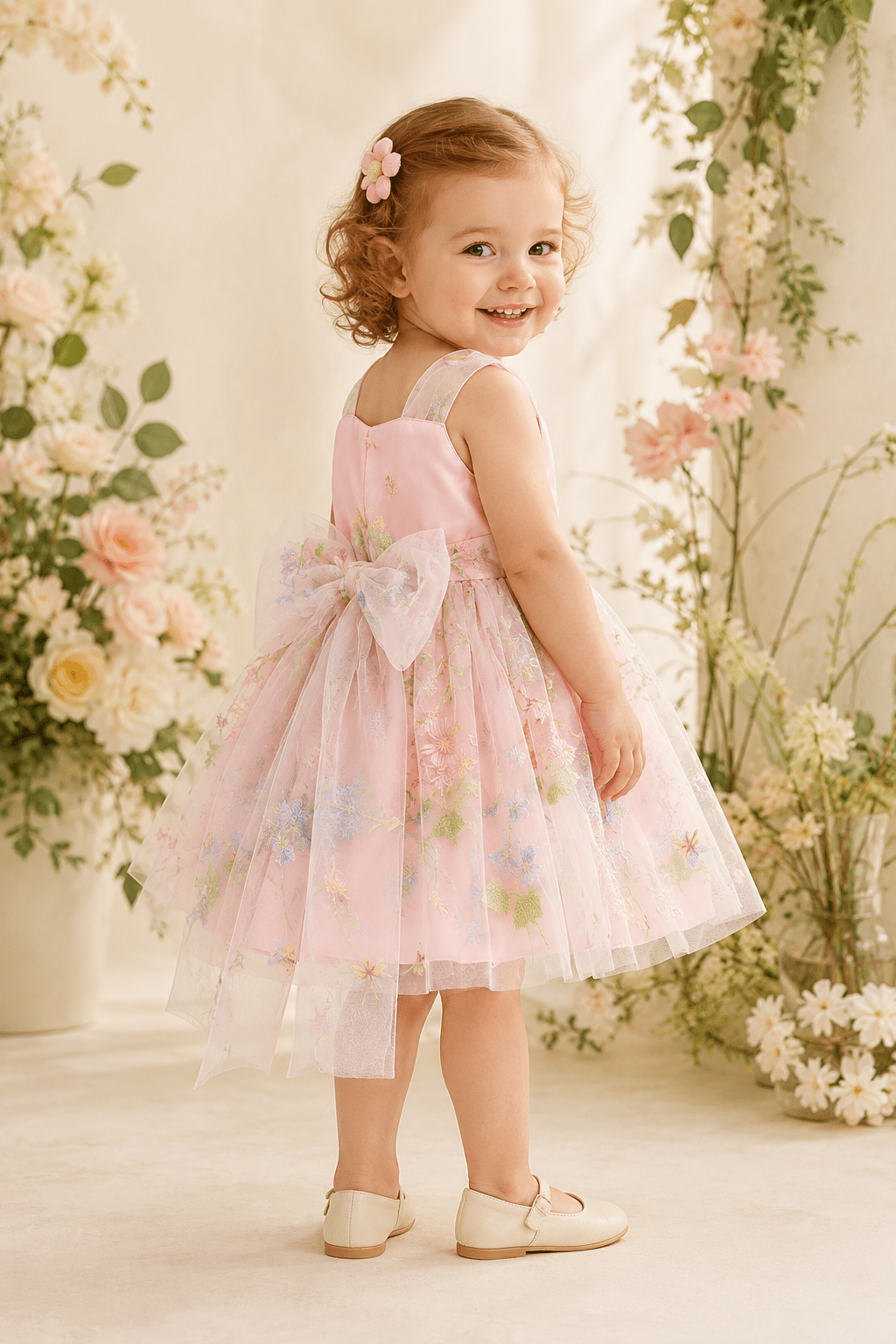 Savanah Embroidered Flower Dress - Plum Sugar Shoppe
