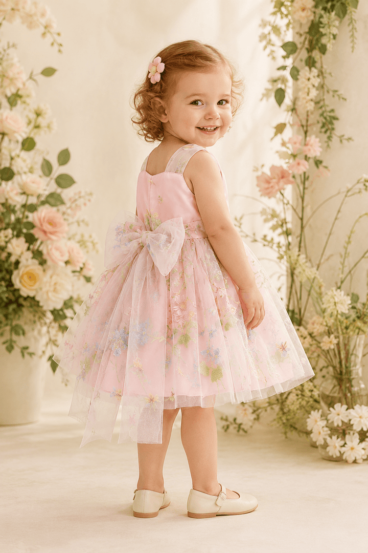 Savanah Embroidered Flower Dress - Plum Sugar Shoppe