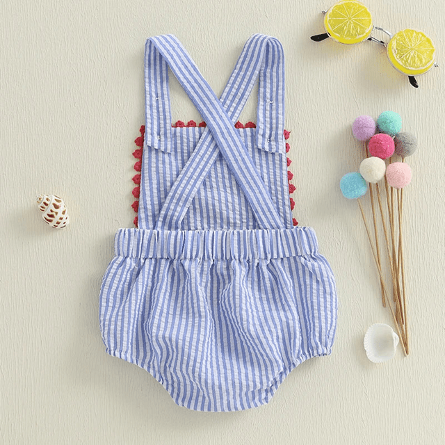 Seersucker Lobster Romper - Plum Sugar Shoppe