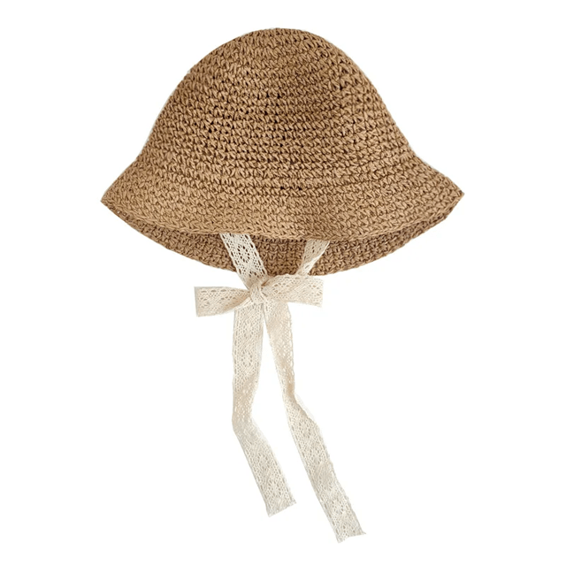 Straw and Lace Sun Hat - Plum Sugar Shoppe