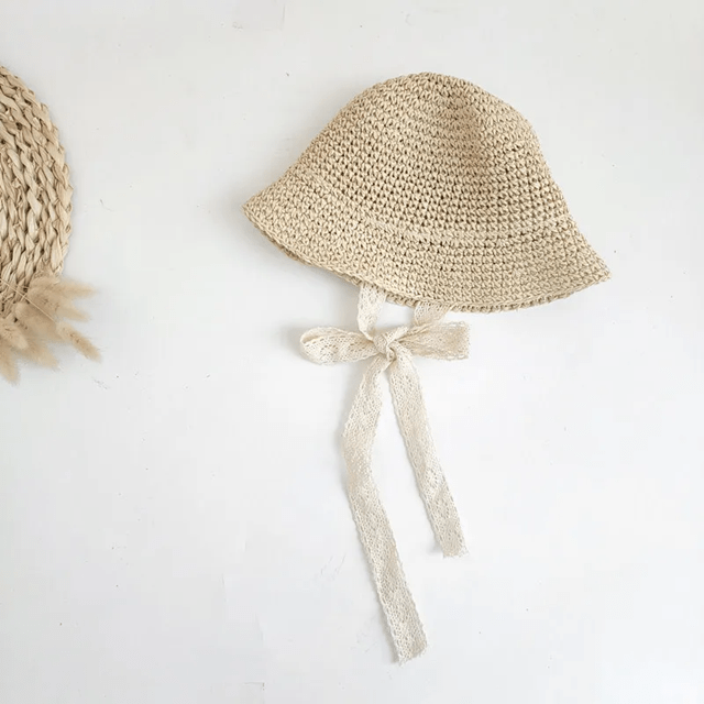 Straw and Lace Sun Hat - Plum Sugar Shoppe