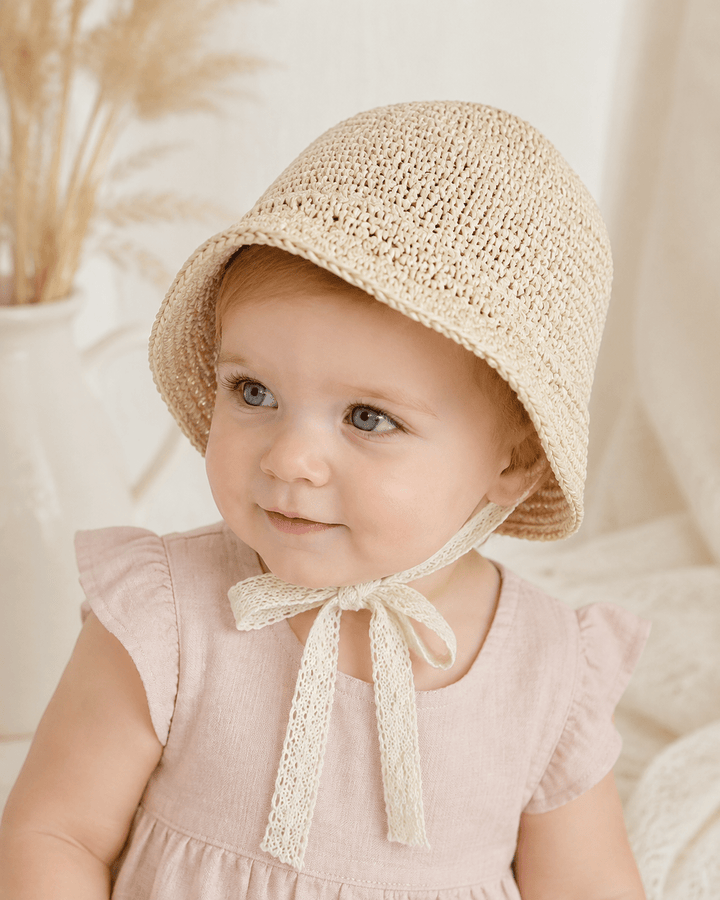 Straw and Lace Sun Hat - Plum Sugar Shoppe