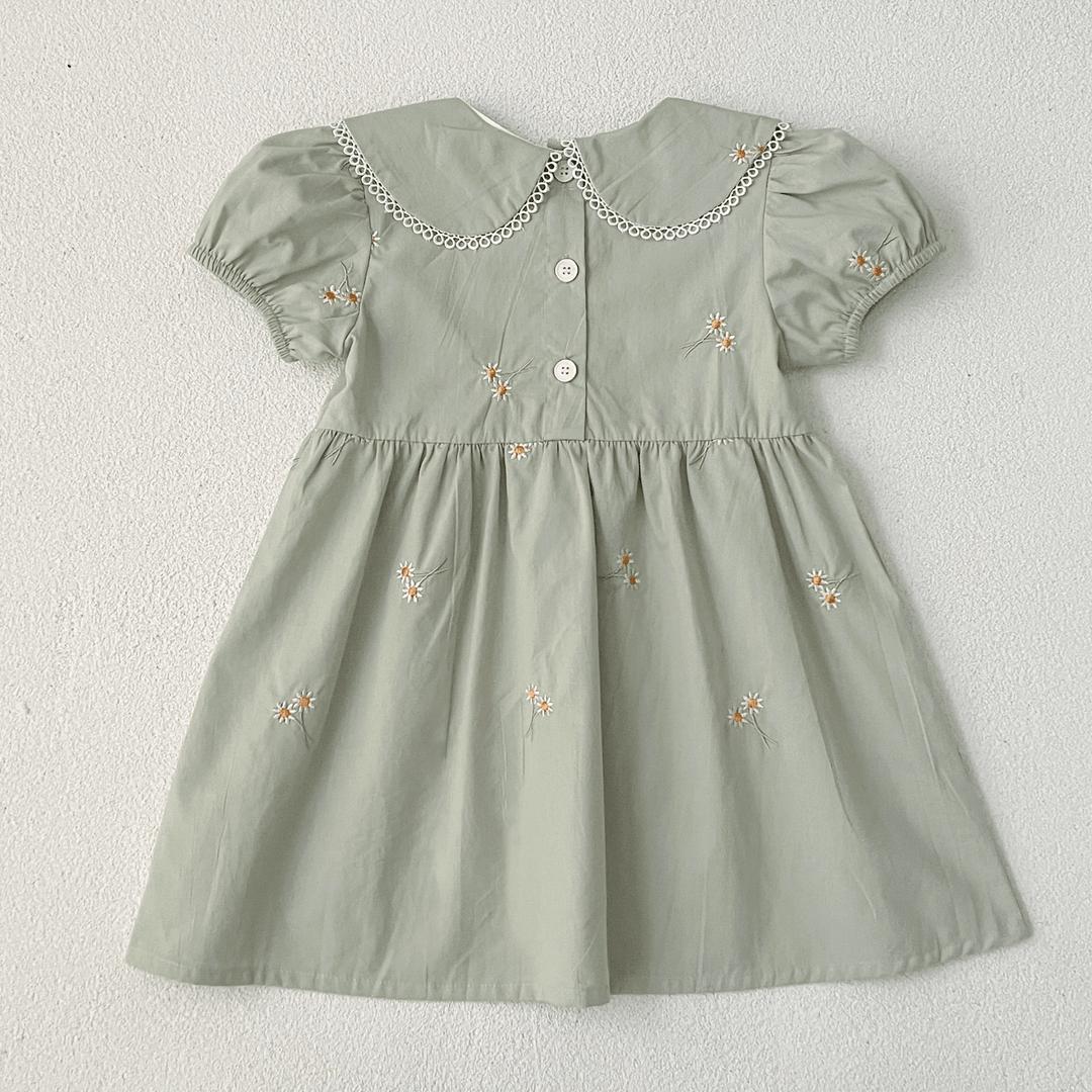 Suzette Embroidered Daisey Dress - Plum Sugar Shoppe