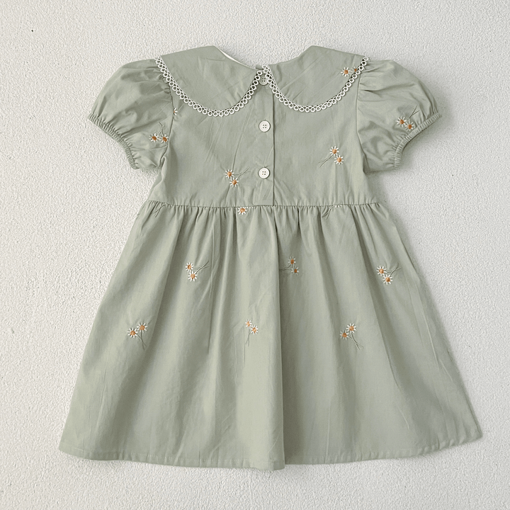 Suzette Embroidered Daisey Dress - Plum Sugar Shoppe