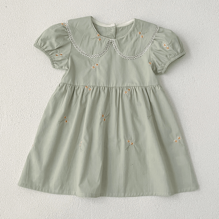 Suzette Embroidered Daisey Dress - Plum Sugar Shoppe
