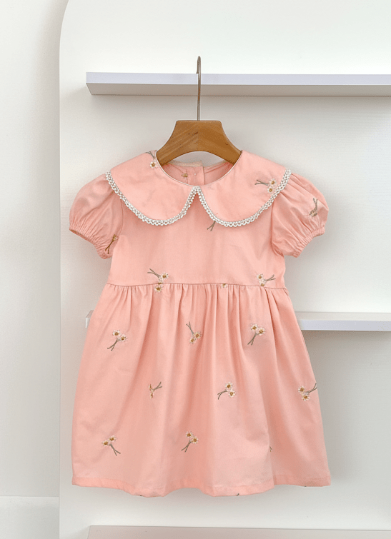 Suzette Embroidered Floral Dress - Plum Sugar Shoppe