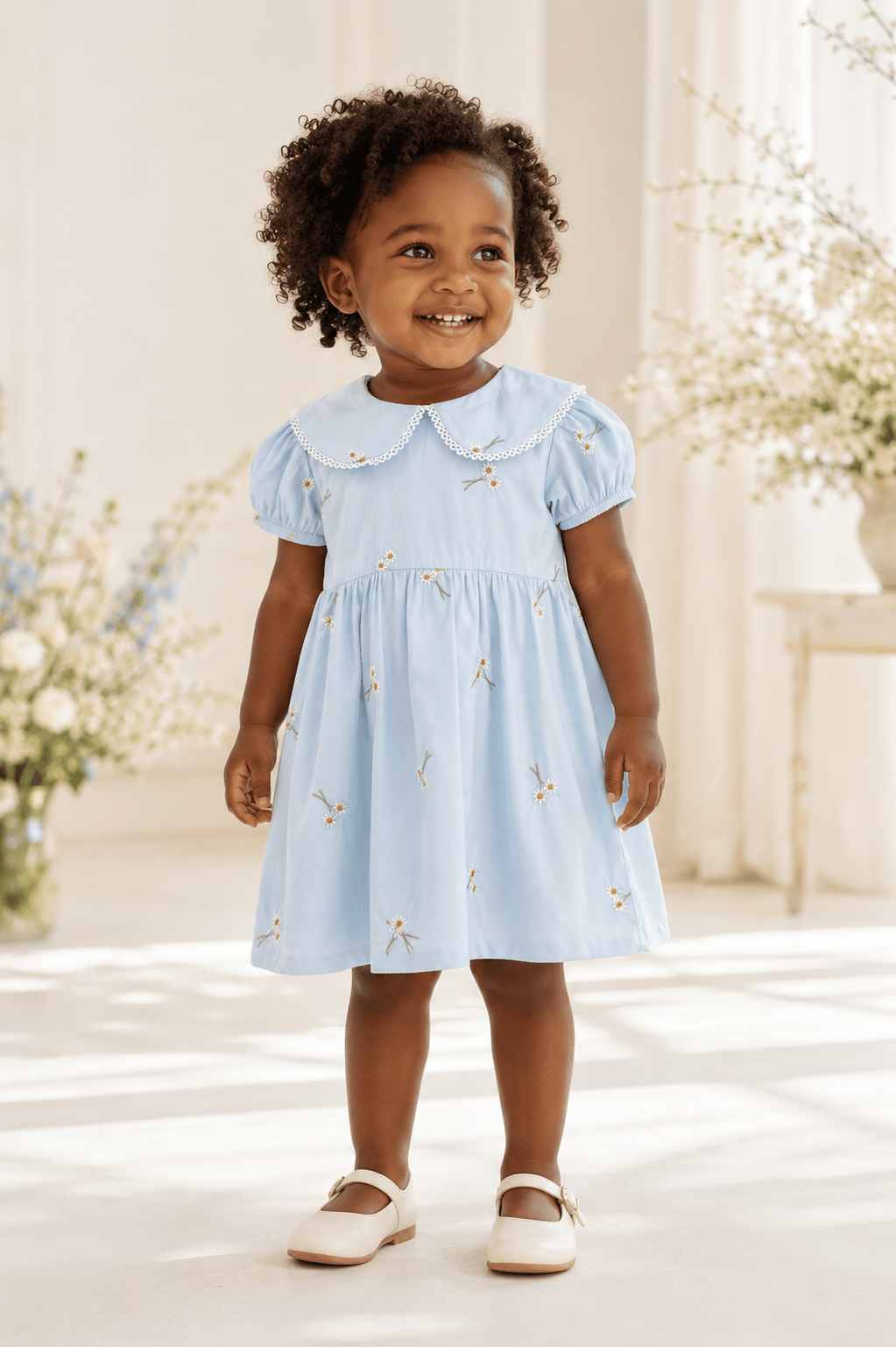 Suzette Embroidered Floral Dress - Plum Sugar Shoppe
