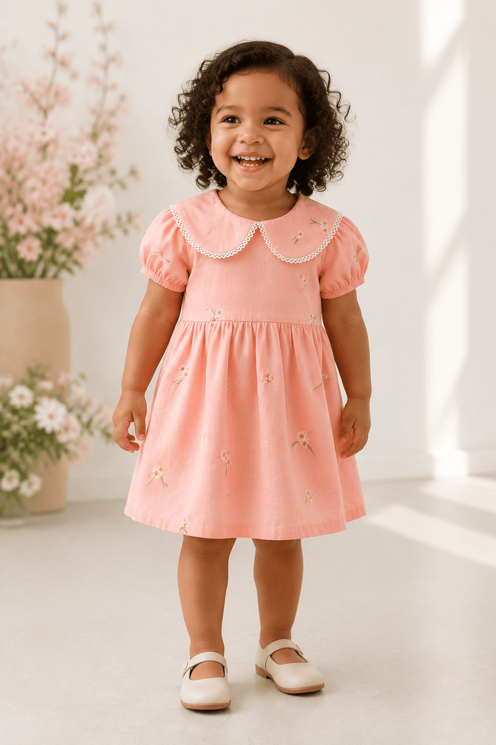 Suzette Embroidered Floral Dress - Plum Sugar Shoppe