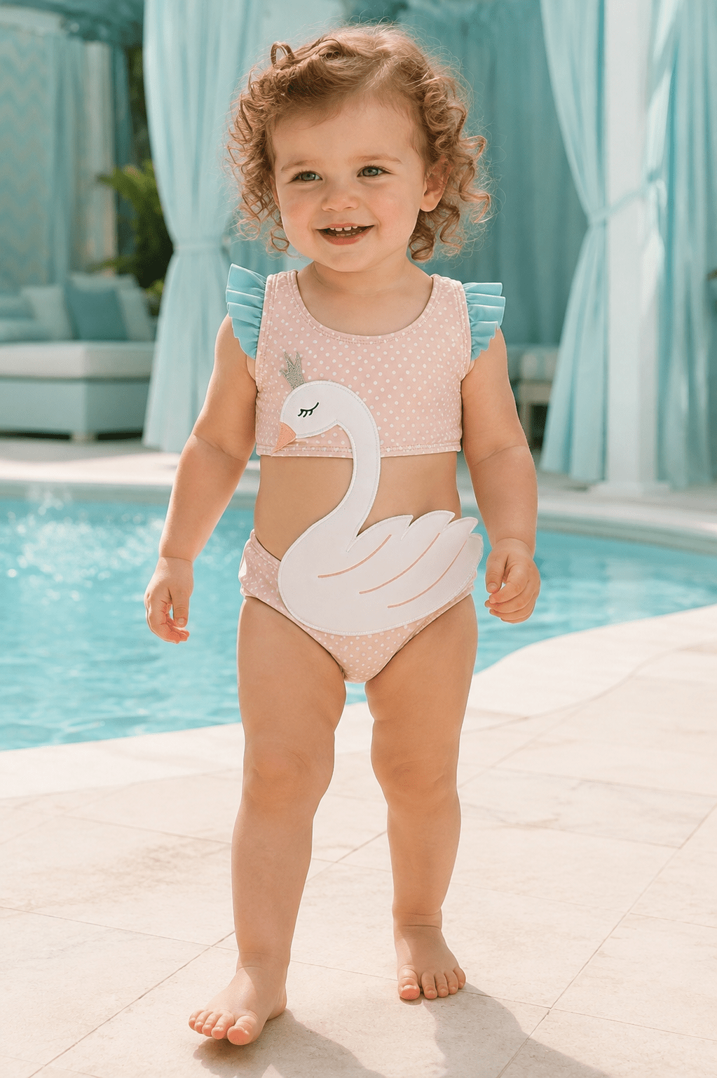 Swan Cut-Out Swimsuit - Plum Sugar Shoppe