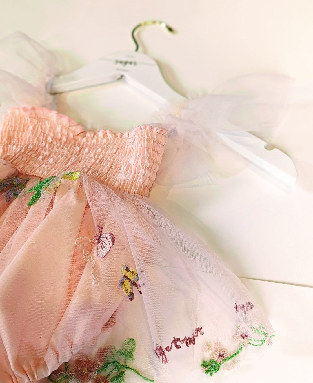 Sweetpea Pink Embroidered Flower Dress - Plum Sugar Shoppe