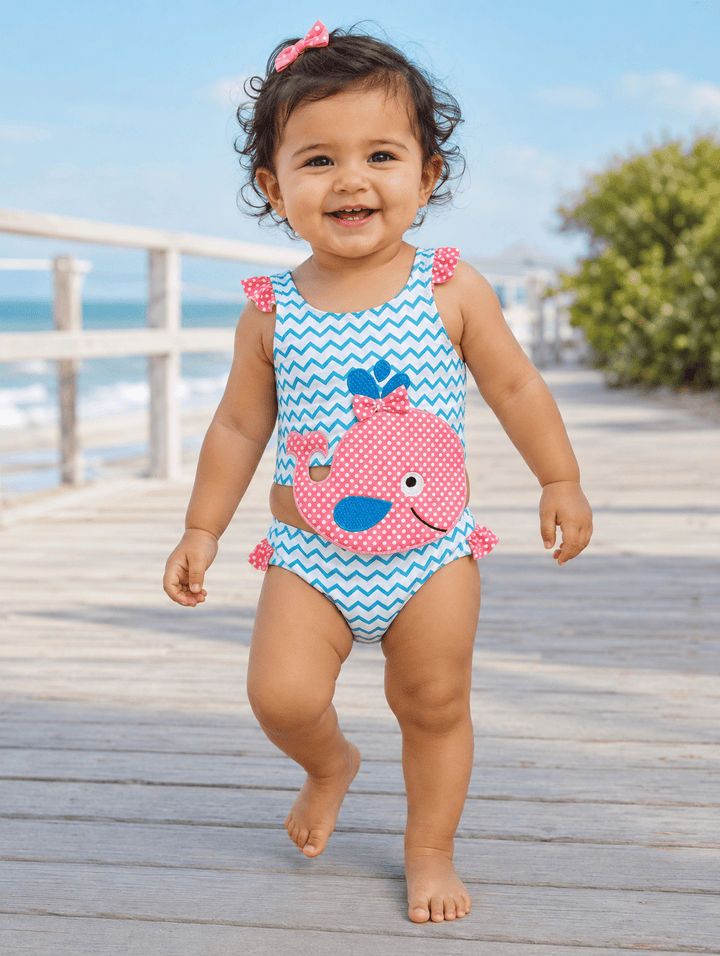 Whale Cut-Out Swimsuit - Plum Sugar Shoppe