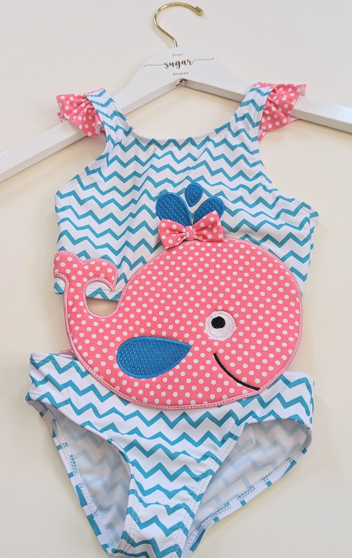 Whale Cut - Out Swimsuit - Plum Sugar Shoppe