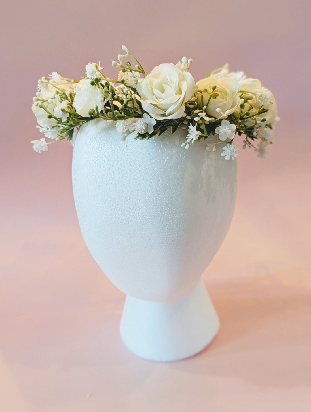 Elenore White Rose Flower Crown - Plum Sugar Shoppe