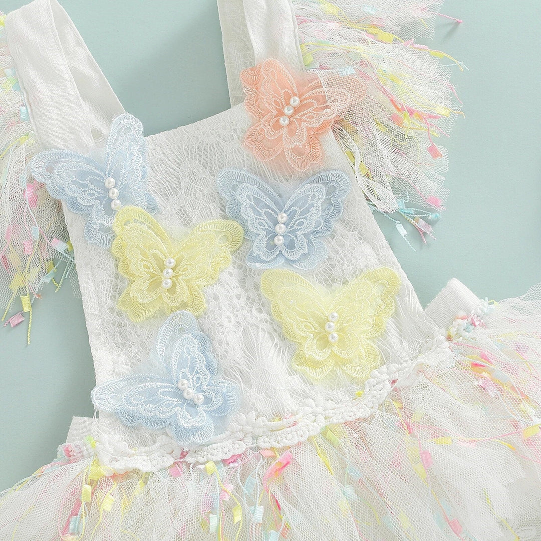 Hailey Rainbow and Butterfly Baby Romper - Plum Sugar Shoppe