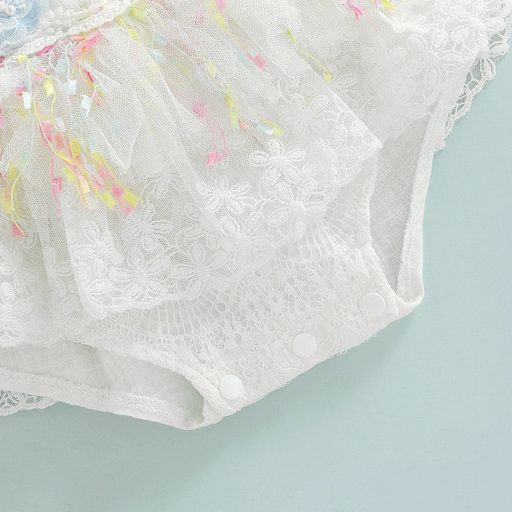 Hailey Rainbow and Butterfly Baby Romper - Plum Sugar Shoppe