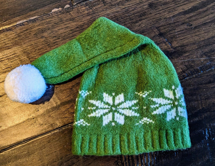 Red Knitted Newborn One - Piece and Hat - Plum Sugar Shoppe