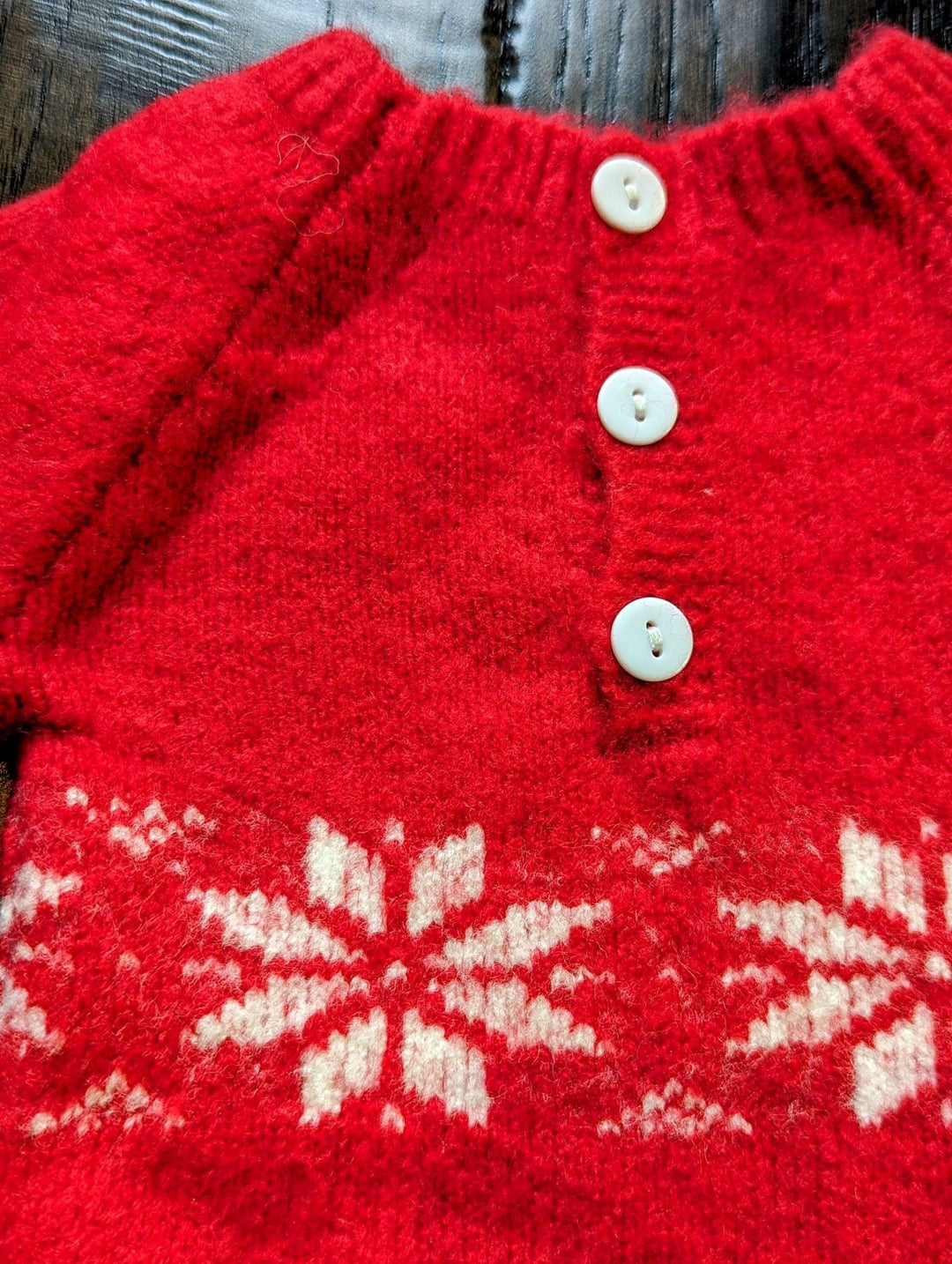 Red Knitted Newborn One - Piece and Hat - Plum Sugar Shoppe