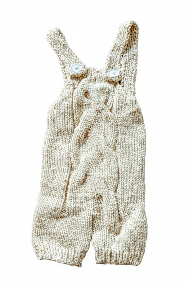 Tan Knit Rabbit Newborn Outfit with Ears - Plum Sugar Shoppe