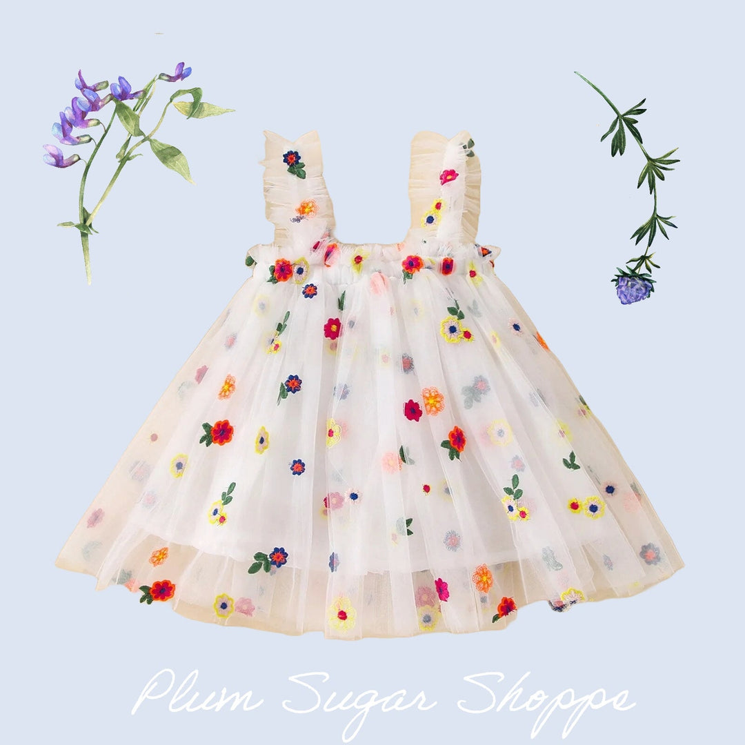 Willow Wildflower Tulle Dress - Plum Sugar Shoppe